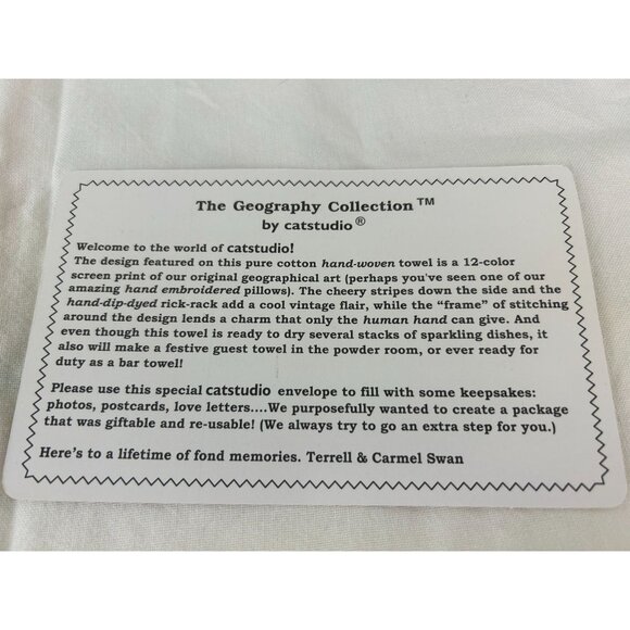 Catstudio Left my Heart in San Francisco California Tea Kitchen Towel Colorful G - Picture 10 of 11